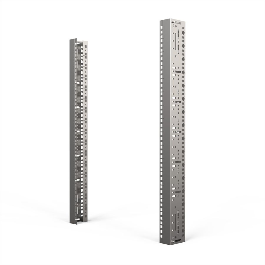 SCHROFF 19"-Winkelprofil mit Universal-Lochung (EIA), AlZn - WINKELPROFIL 19"16HE ALZ(2X)
