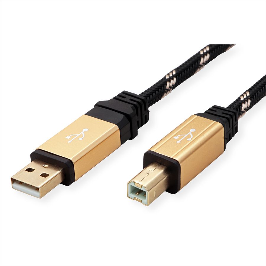 ROLINE GOLD USB 2.0 Kabel, Typ A-B, 1,8 m