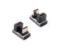 ROLINE USB4 Gen 3x2 Adapter Typ C ST/BU, Aluminium, 360°, breit, silberfarben
