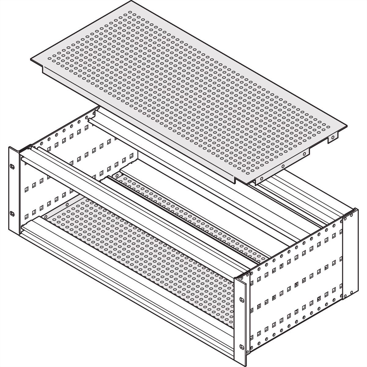 SCHROFF Abdeckblech für Anschraubung an die Seitenwand - ABDECKBL.36TE 235T 160/220T