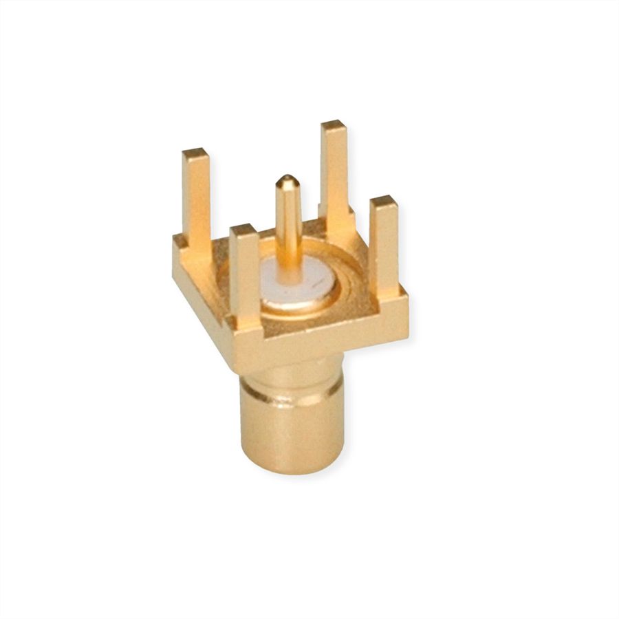 TELEGÄRTNER SMB-Anbaustecker print vergoldet