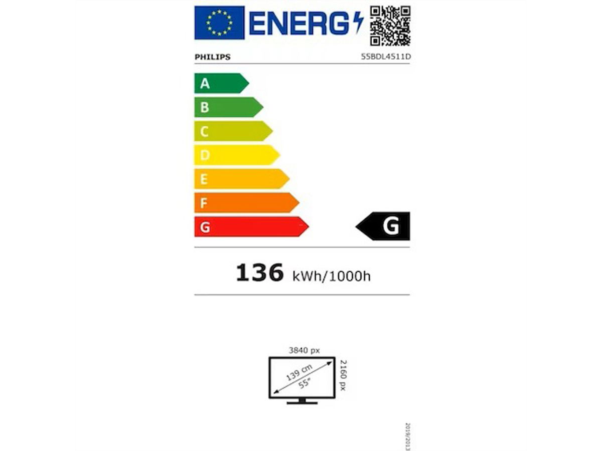 Philips Signage Display 55BDL4511D/00, 55",   UHD, 24/7, 500cd/m²