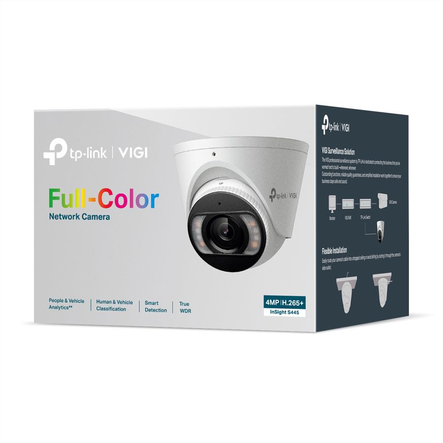TP-Link InSight S445(4mm) Caméra Turret 4 MP, 80.4°, IR-LED 30m