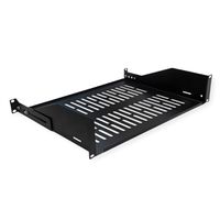 VALUE Etagère 19", 485 x 350 mm, 2 U, max. 25 kg, forme en U, noir
