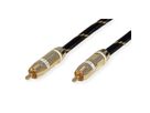 ROLINE GOLD Cinch-Verbindungskabel simplex ST/ST, weiss, 5 m