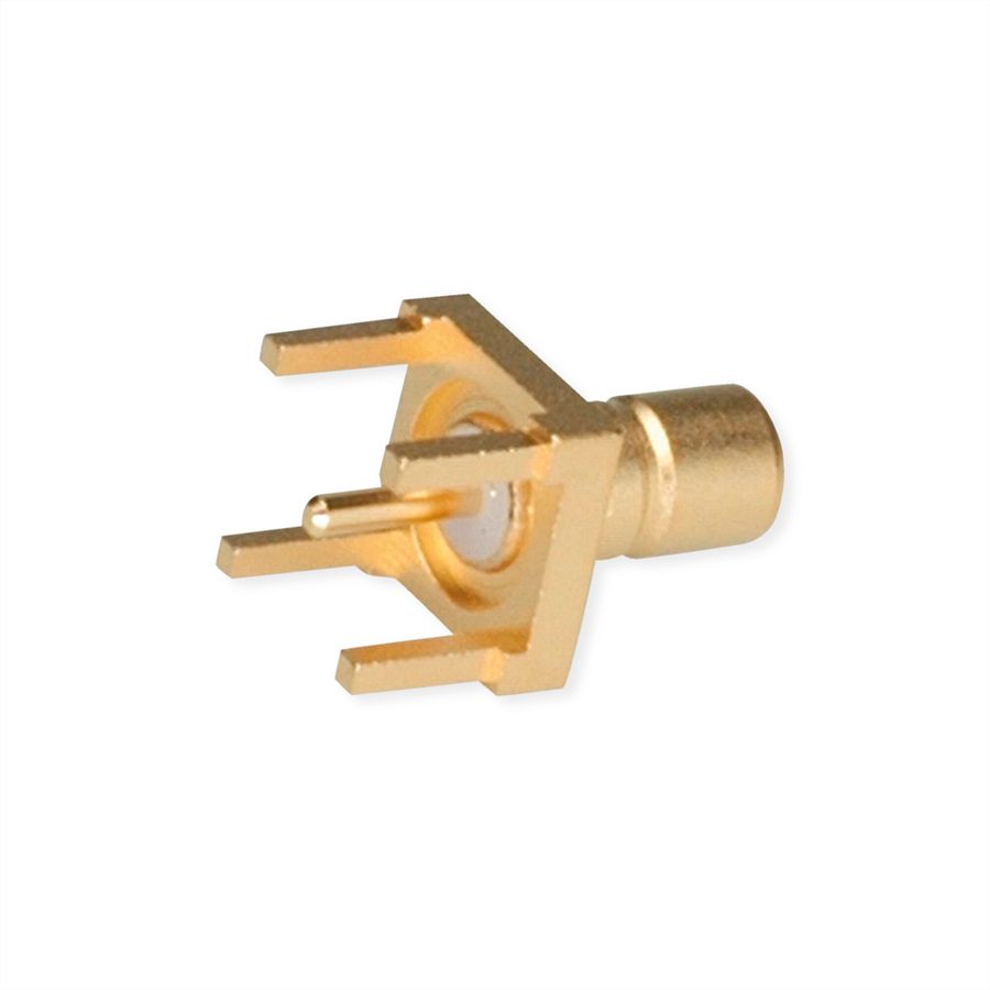 TELEGÄRTNER SMB-Anbaustecker print vergoldet