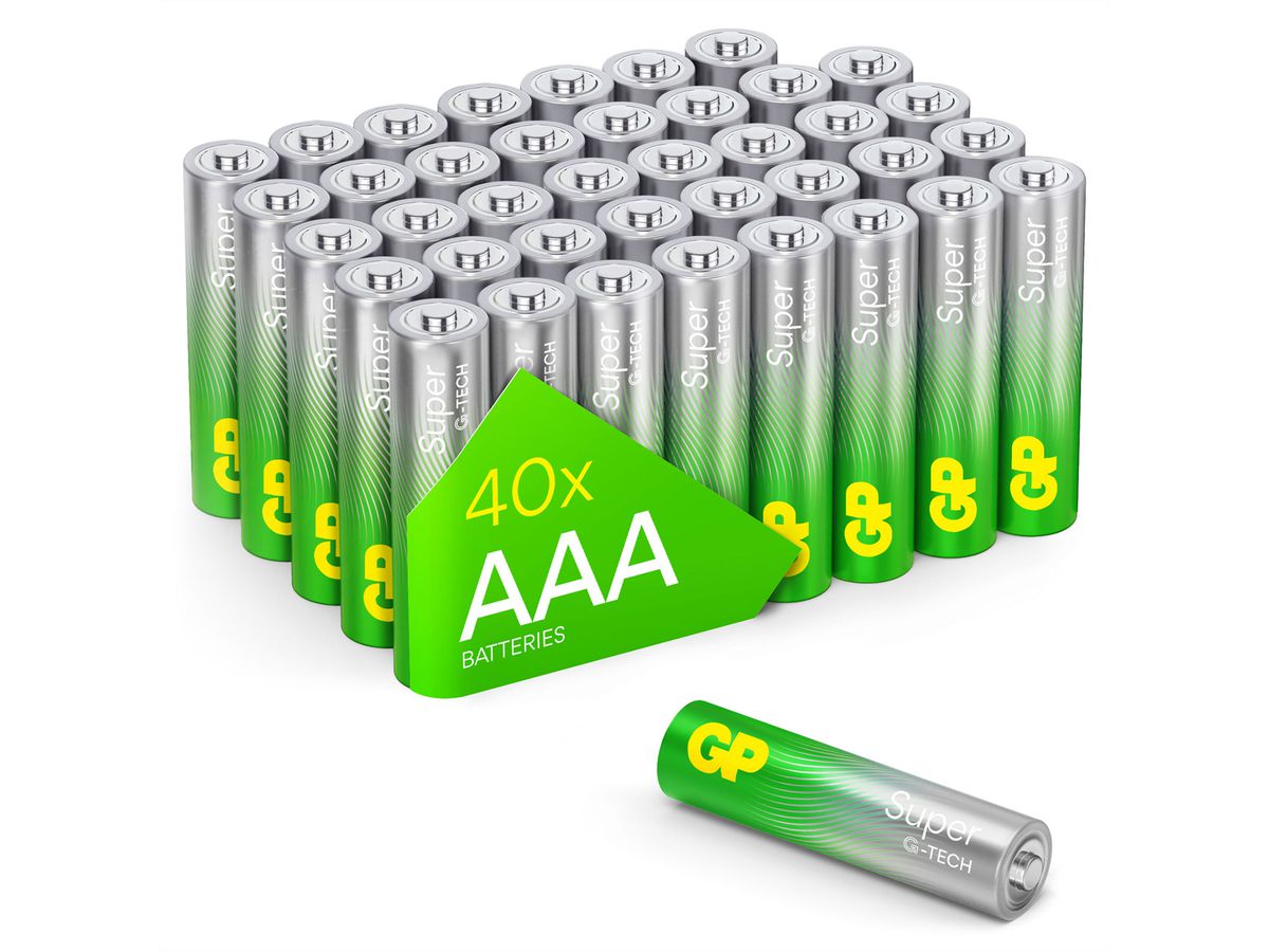 GP Batteries Super Alkaline AAA 40x