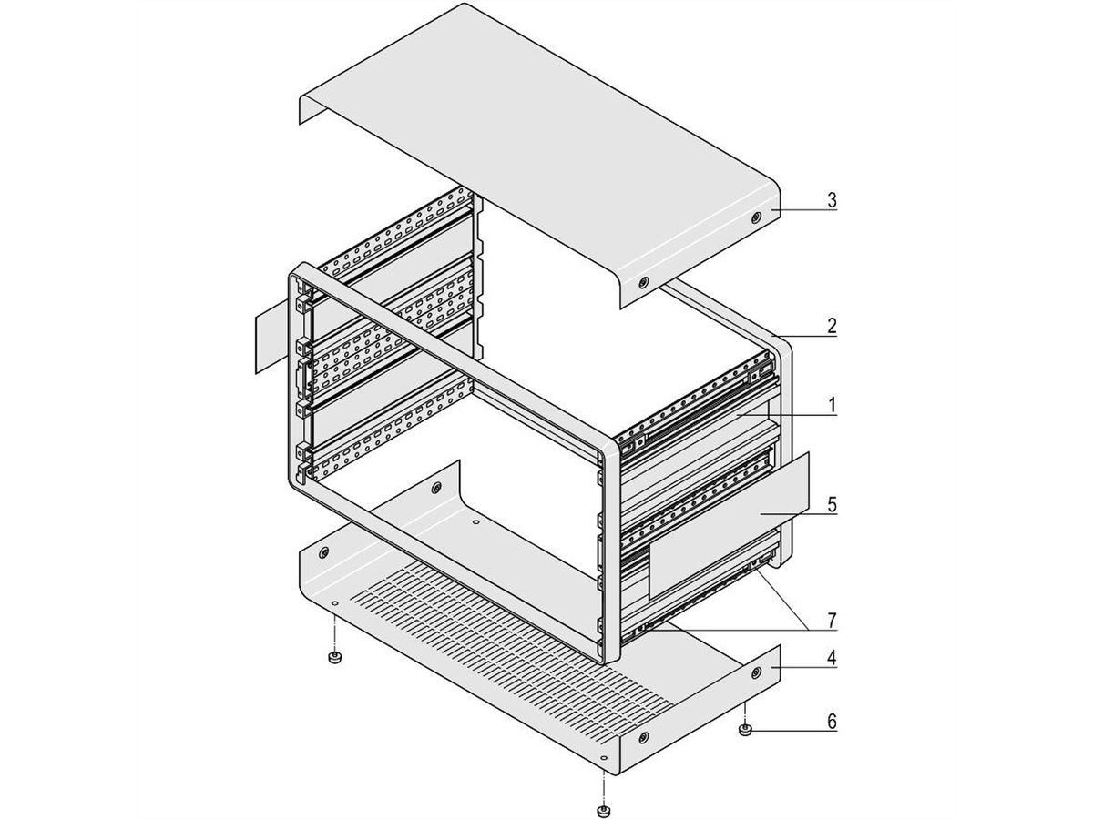 SCHROFF Gehäuse 6 HE - COMPAC PRO GEH.6HE 63TE 331T