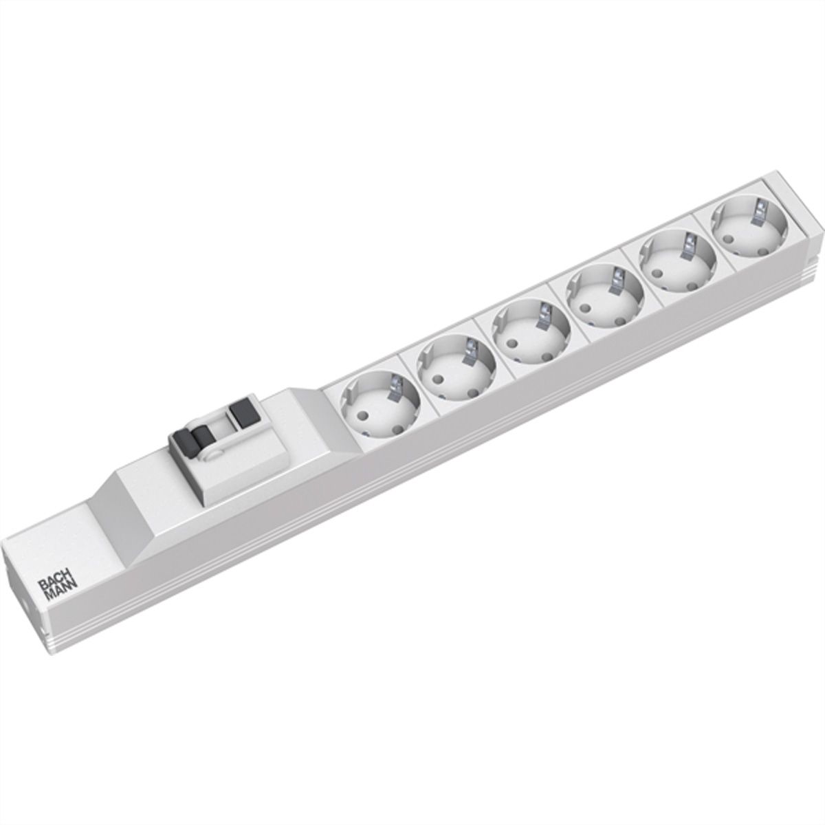 BACHMANN 19" 1U 6xCEE7/3 1xFI courant 2,0m CEE7/7