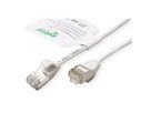 ROLINE GREEN Cordon DataCenter U/FTP Cat.6A (Classe EA), LSOH, slim, blanc, 1 m