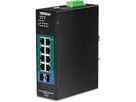 TRENDnet TI-PG102i Switch industriel Rail DIN Gigabit PoE+ L2 à 10 ports