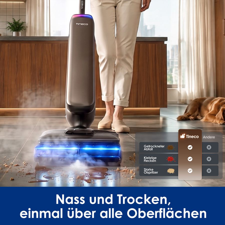 Tineco FLOOR ONE S9 Artiste Boost Vapeur, Aspirateur laveur