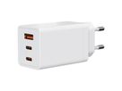 Steffen Adaptateur de charge GaN 67W, 1xUSB-A + 2xUSB-C max. 5,85A blanc