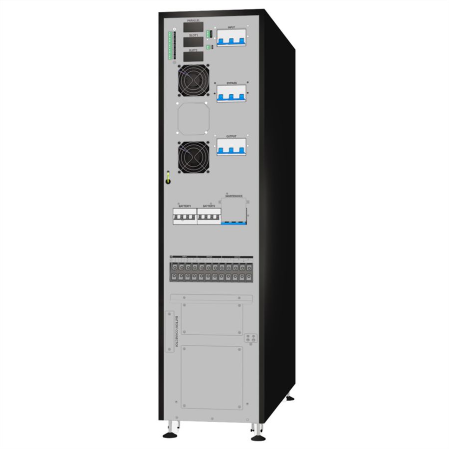 AEC IST7 30kVA - Online Tower USV –  144x 9Ah Batterien – 10 Min. Autonomie bei 100% Last, mit internen Batterien – 72x 9Ah LL & externer Batterieschrank BB4 mit 72x 9Ah LL
