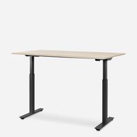 WRK21 Schreibtisch Smart 140 x 80 cm, Höhenverstellbar, Mandal Ahorn / Schwarz