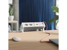BACHMANN DESK2 ALU WHITE 2xCH 90°, 1xUSB C/C 65W L=0,2m RAL9010