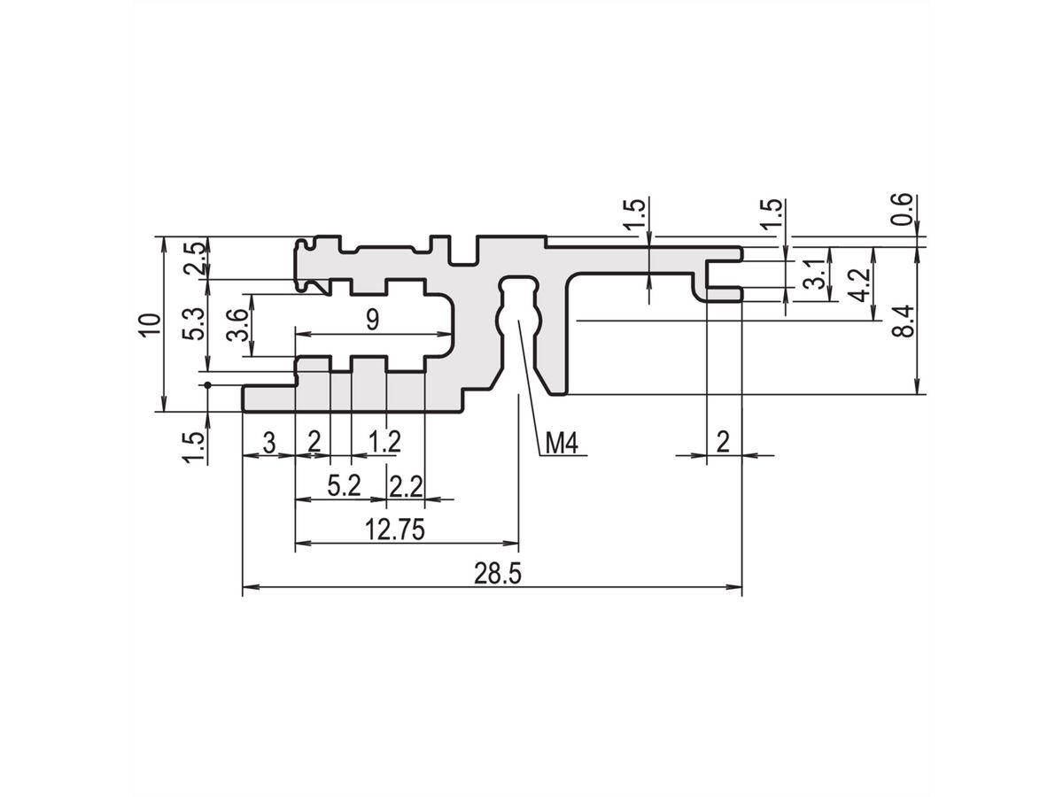 SCHROFF Typ L-KD leicht, kurzes Dach - MODULSCH. VORNE 63TE L KD