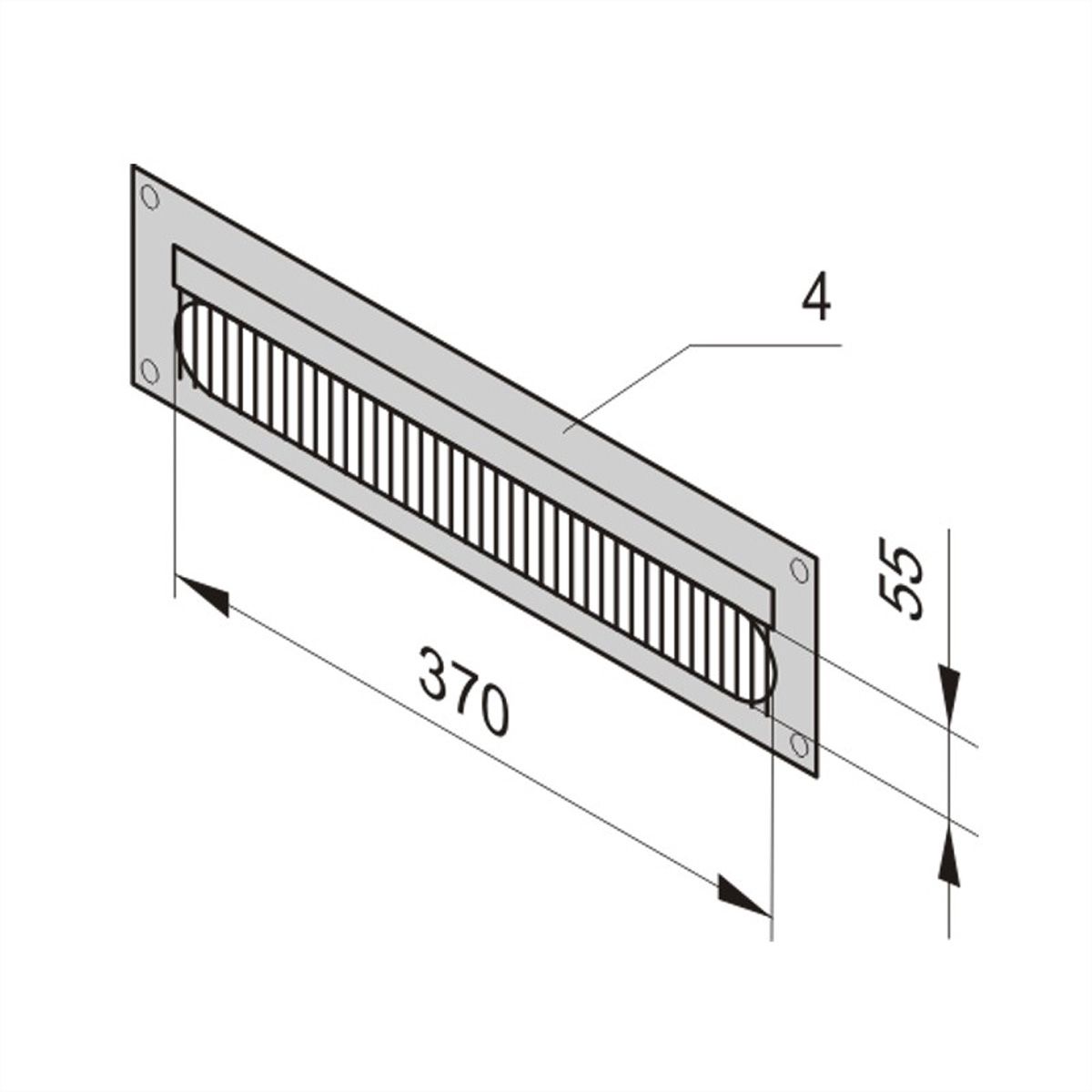 SCHROFF Chemin de câble pour Novastar et Eurorack, RAL 7035, vissé, 4 U