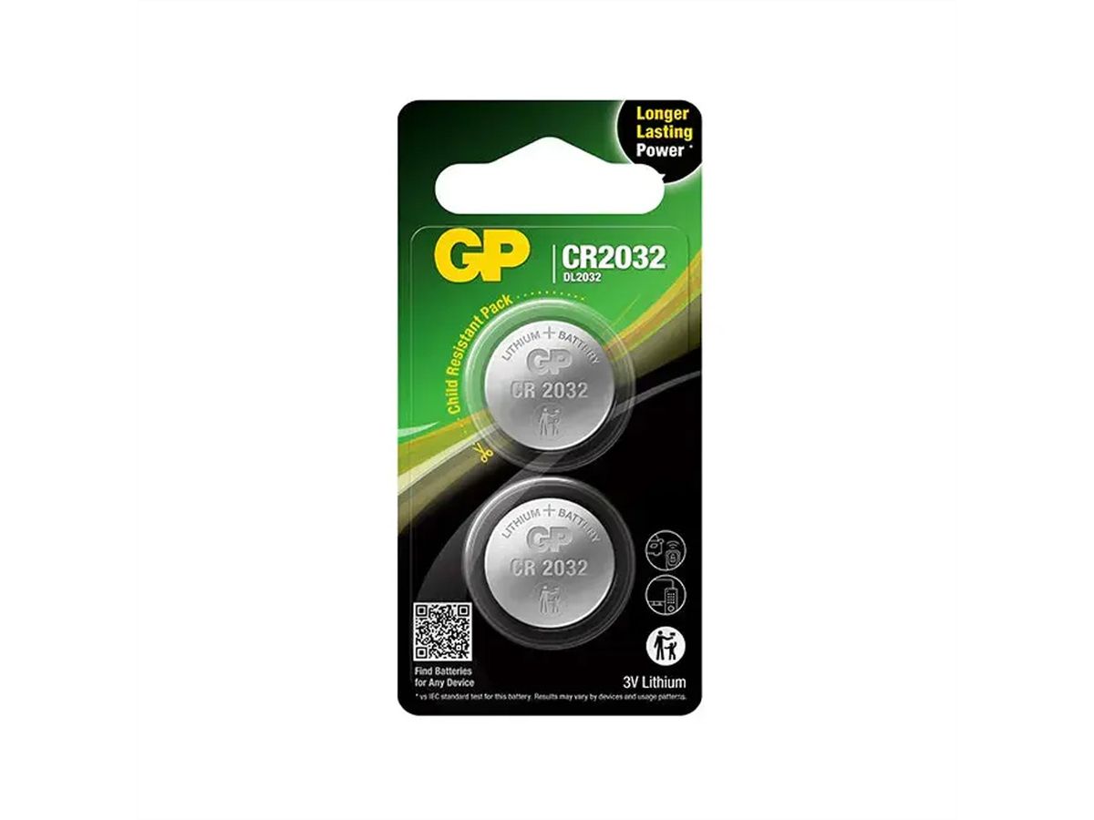 GP Batteries Ultra Plus CR2032 , Lithium, 2-er Blister, DL2032