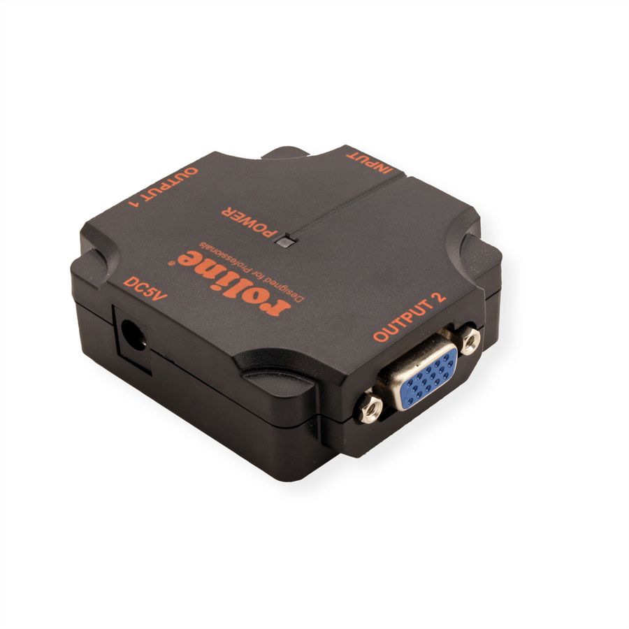 ROLINE Distributeur vidéo VGA, haute résolution, 450 MHz, 2x