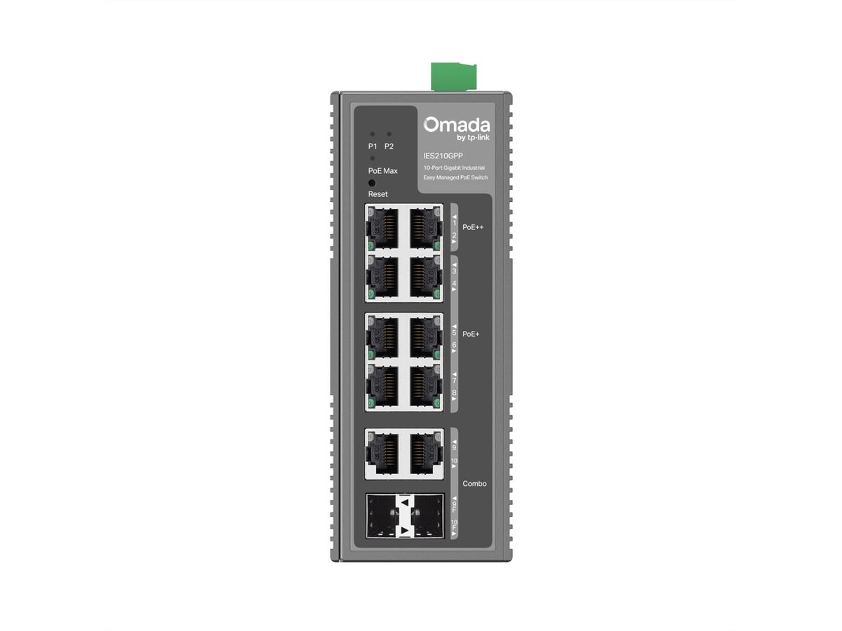 TP-Link PoE+ Switch ES210GP 10 Port, 10x RJ45, 1x SFP, 63W PoE