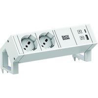 BACHMANN DESK2 2xP40 1xUSB A/C 22W 0,2m GST18 RAL9010