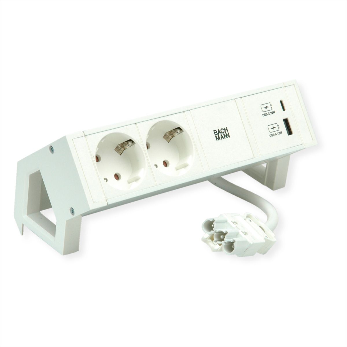 BACHMANN DESK2 ALU WHITE 2x contact de protection