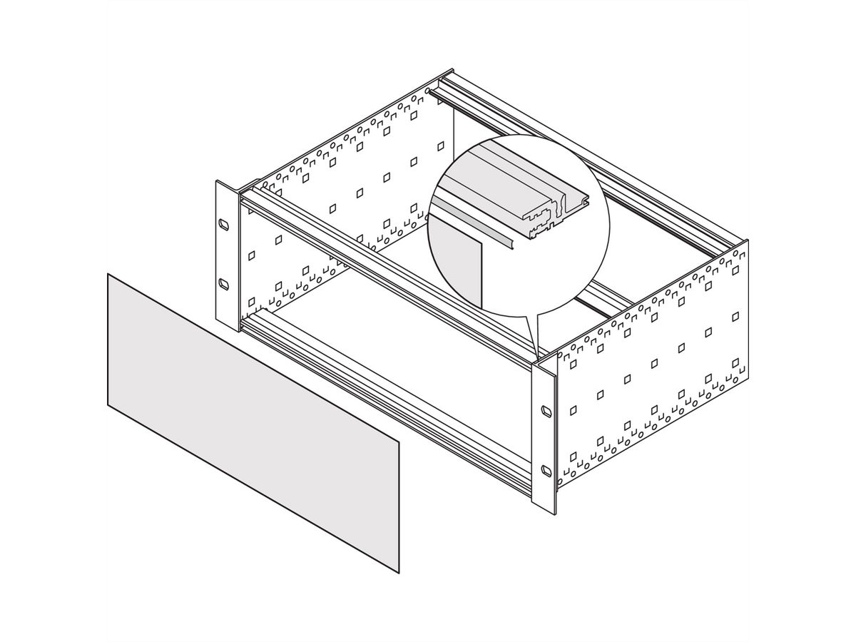 SCHROFF EMV-Dichtung, St, rostfrei, zwischen Frontplatte/Rückwand und Modulschiene - KONT.STR MS-FPL 42TE 10STK