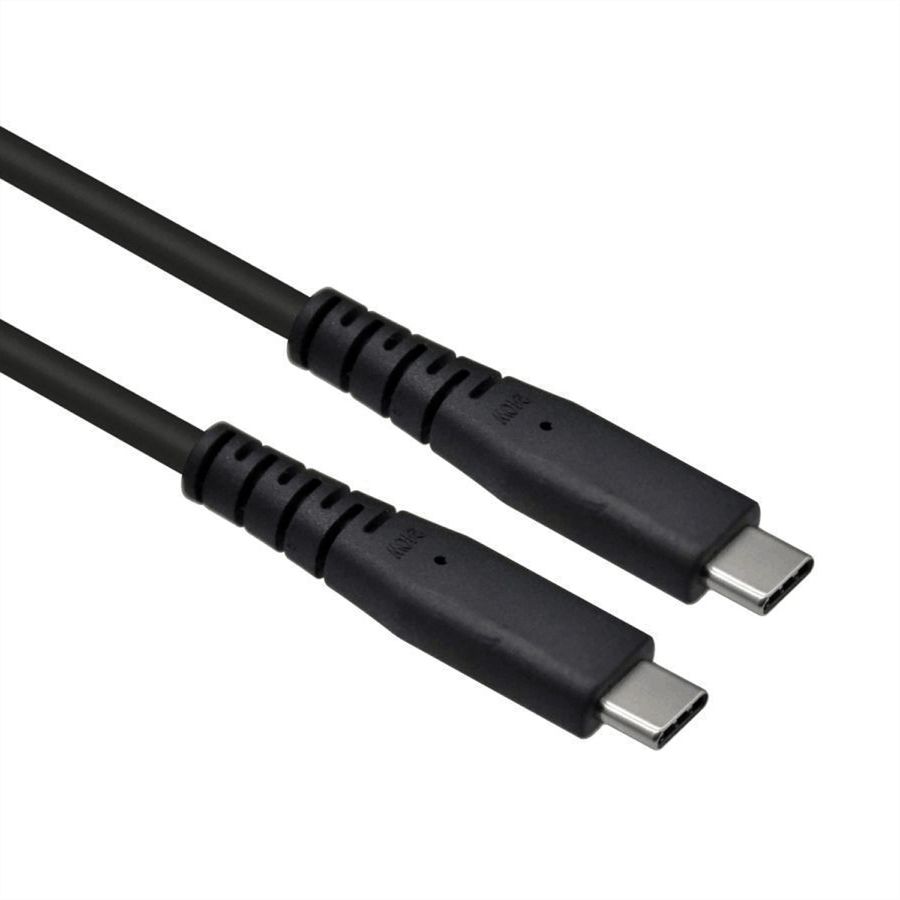 ROLINE USB4 Gen3x2 Kabel, C–C, ST/ST, 8K UHD-2, 80Gbit/s, 240W, schwarz, 0,5 m