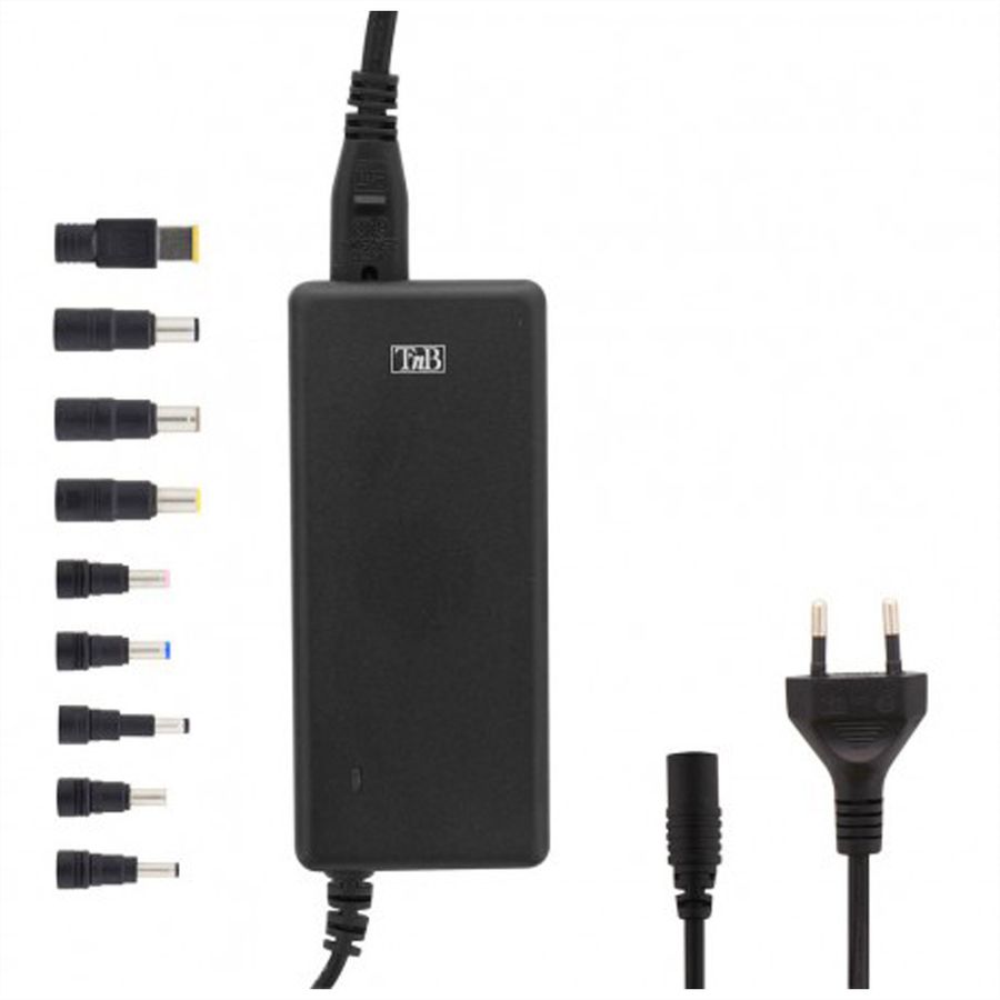 T'nB EASYLINE Universal Notebook Netzteil 90W/19V, mit 9 Aufsätzen