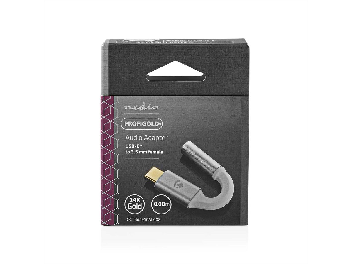 Nedis Adapter USB Typ C - 3,5mm Audio, ST/BU, 0.1 m, ST/BU