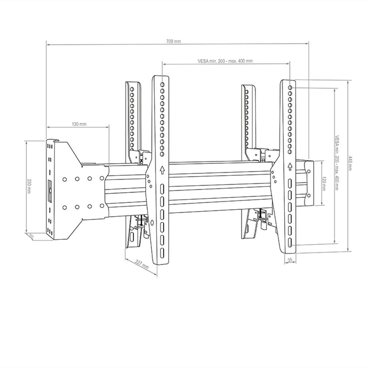 Hagor CPS From Wall back-2-back 42-65"