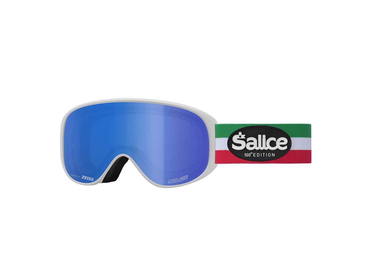Salice Occhiali Skibrille 100ITAED, White ITA Darw Blue