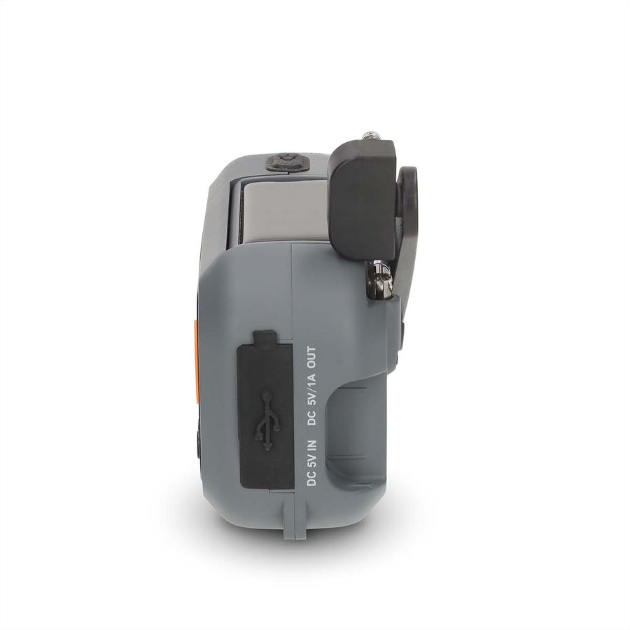 Radio d'urgence Nedis DAB FM avec manivelle, panneau solaire et batterie externe, Radio d'urgence portable pour les situations d'urgence, le camping et les activités de plein air