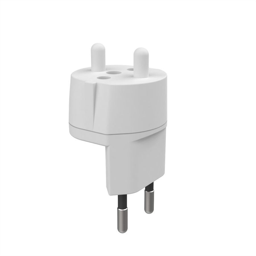 Adaptateur fixe D, prise de sécurité/CH, 2 pôles, T11, blanc, Bulk