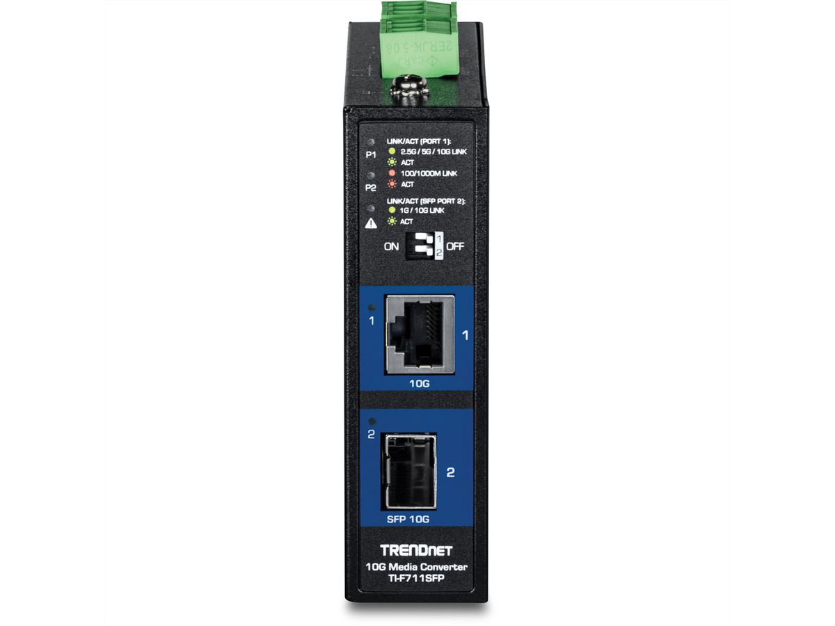 TRENDnet TI-F711SFP Convertisseur industriel de médias SFP+ 10G