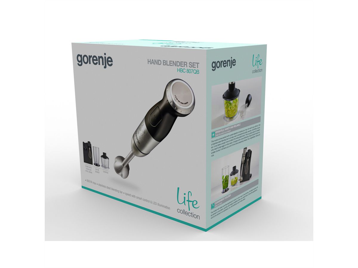 Gorenje Mixeur plongeant HBC807QB, 800W