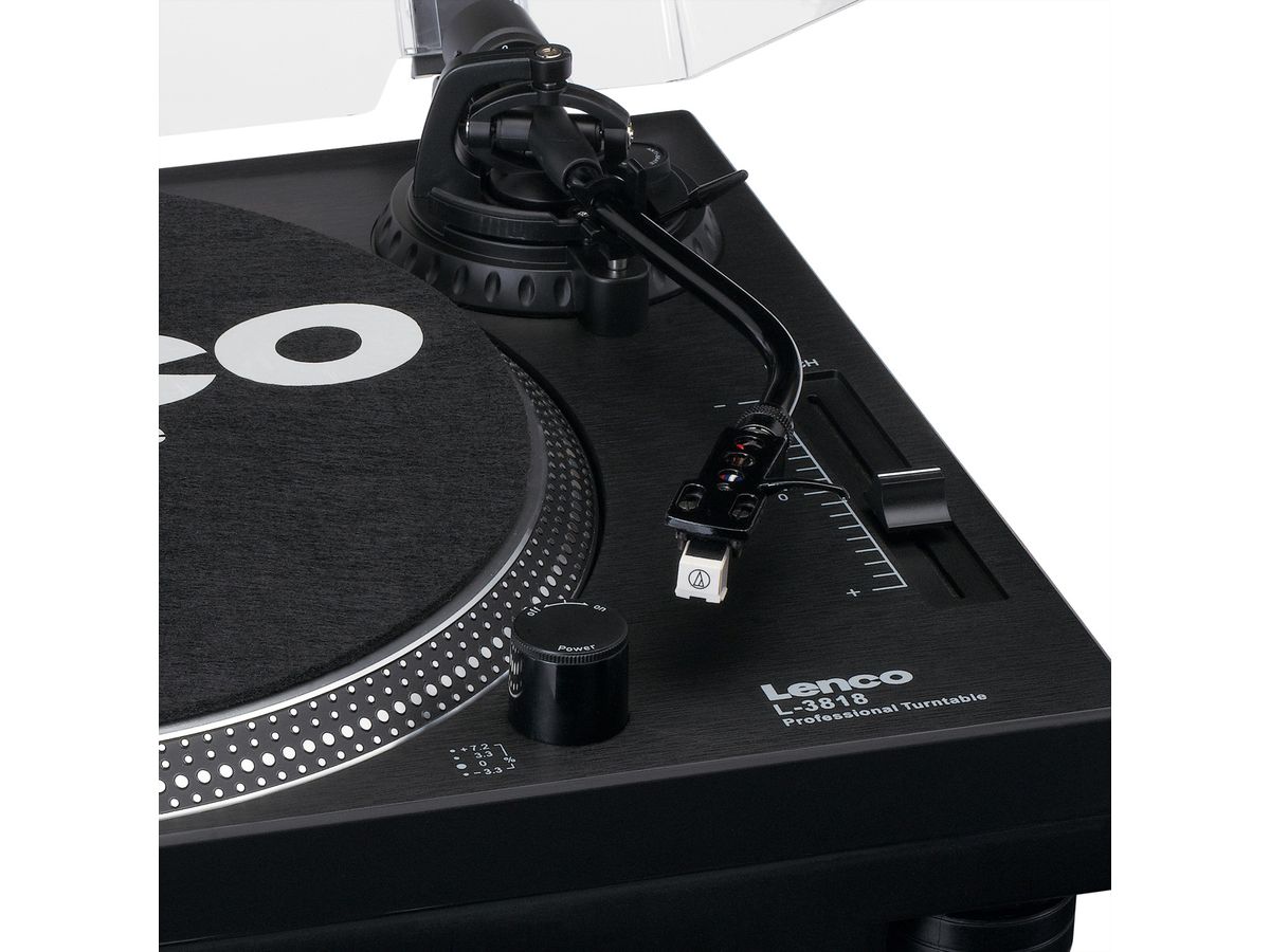 Platine vinyle Lenco L-3818BK, Noir