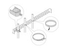 SCHROFF Epcase Rail support de câbles, 600W, RAL 7035