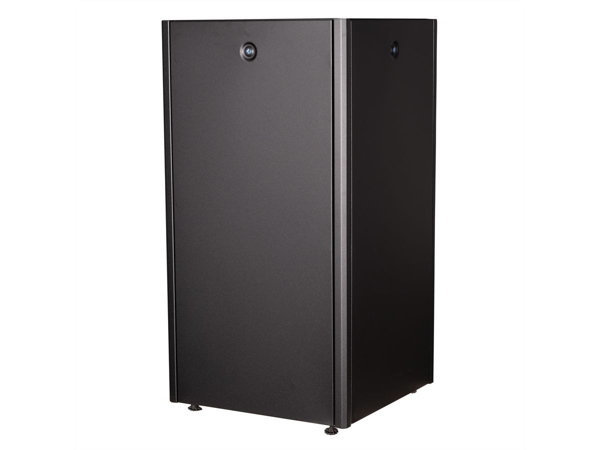 ROLINE 19-Zoll Netzwerkschrank Basic 22 HE, 600x600 BxT Glastür schwarz