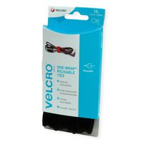 VELCRO® ONE-WRAP Rouleau 12x200mm x 15, noir, réutilisable