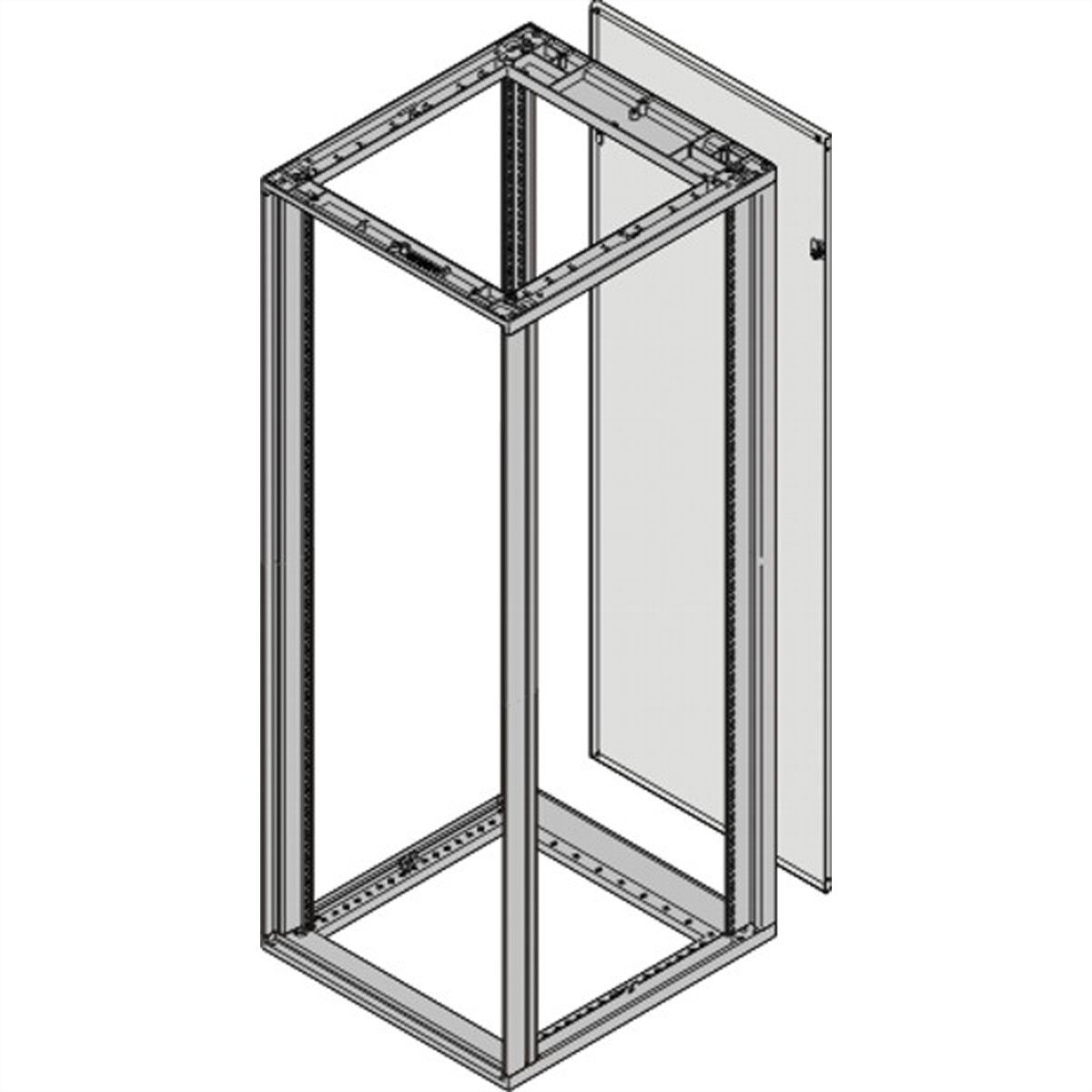 Panneau arrière Novastar SCHROFF, hauteur totale, RAL 7035, 43 U 553W