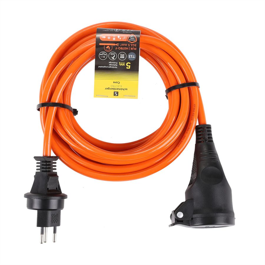 Câble de rallonge T13 IP55 , 5 m EPR-PUR H07BQ-F 3G1,5 mm2