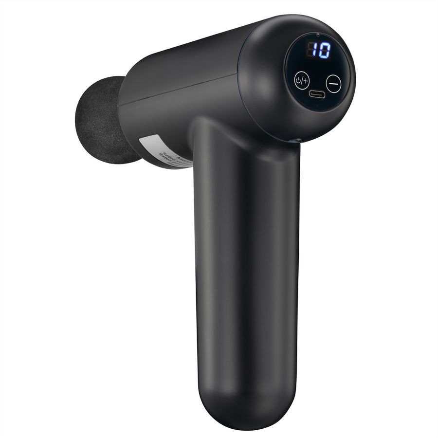 Melissa Massagepistole 16770048, wiederaufladbar, LED, 4 Köpfe, schwarz