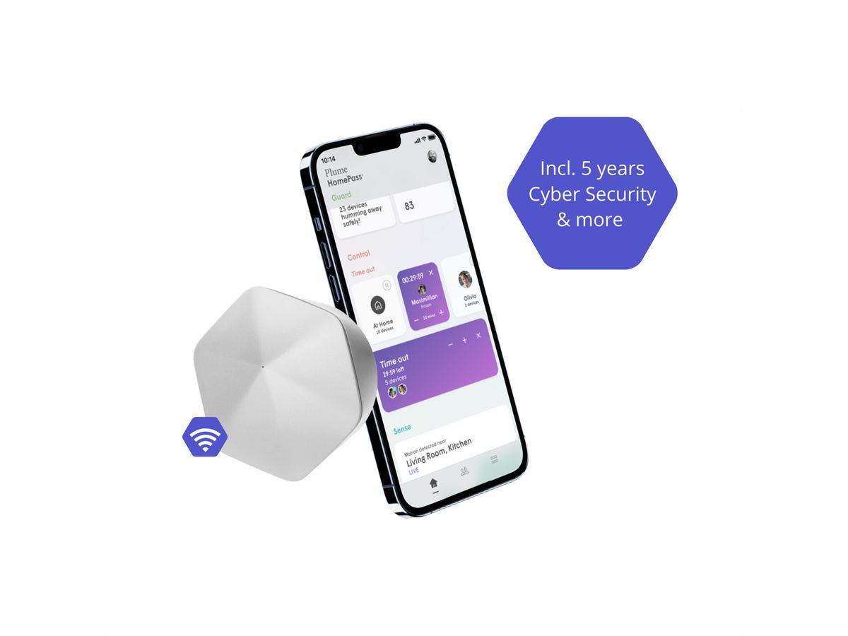 Plume® SuperPod WiFi 5 Mesh System, inklusive 5 Jahre HomePass®