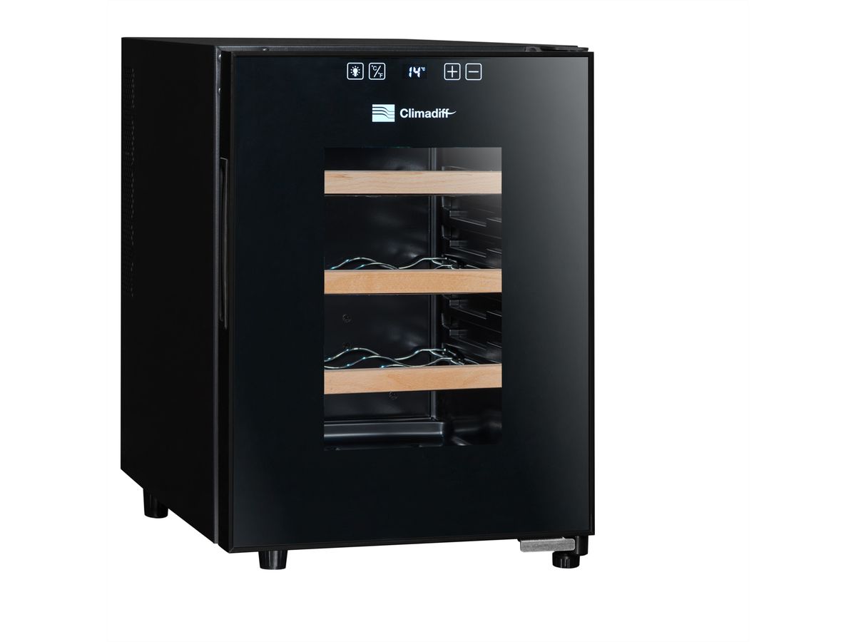 Climadiff Weinkühlschrank CC12, Freistehend, 1 Zone, 12 Flaschen