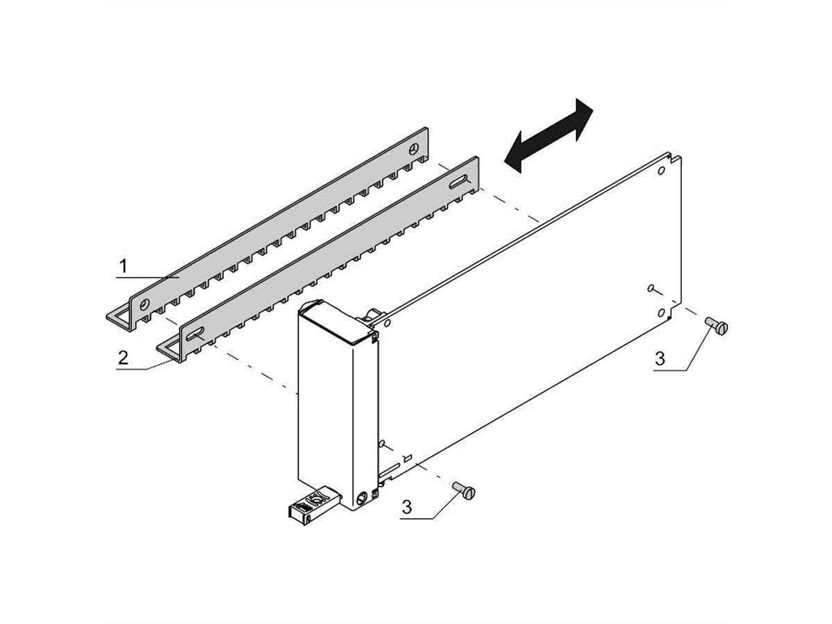 Chicane à air SCHROFF pour modules de remplissage AMC, taille moyenne