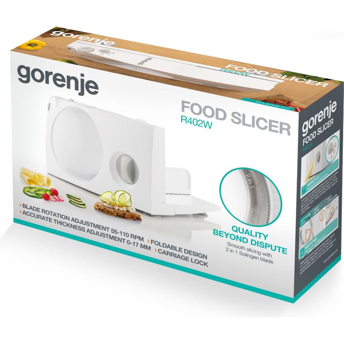 **Retoure**Gorenje Food Slicer R402W, weiss