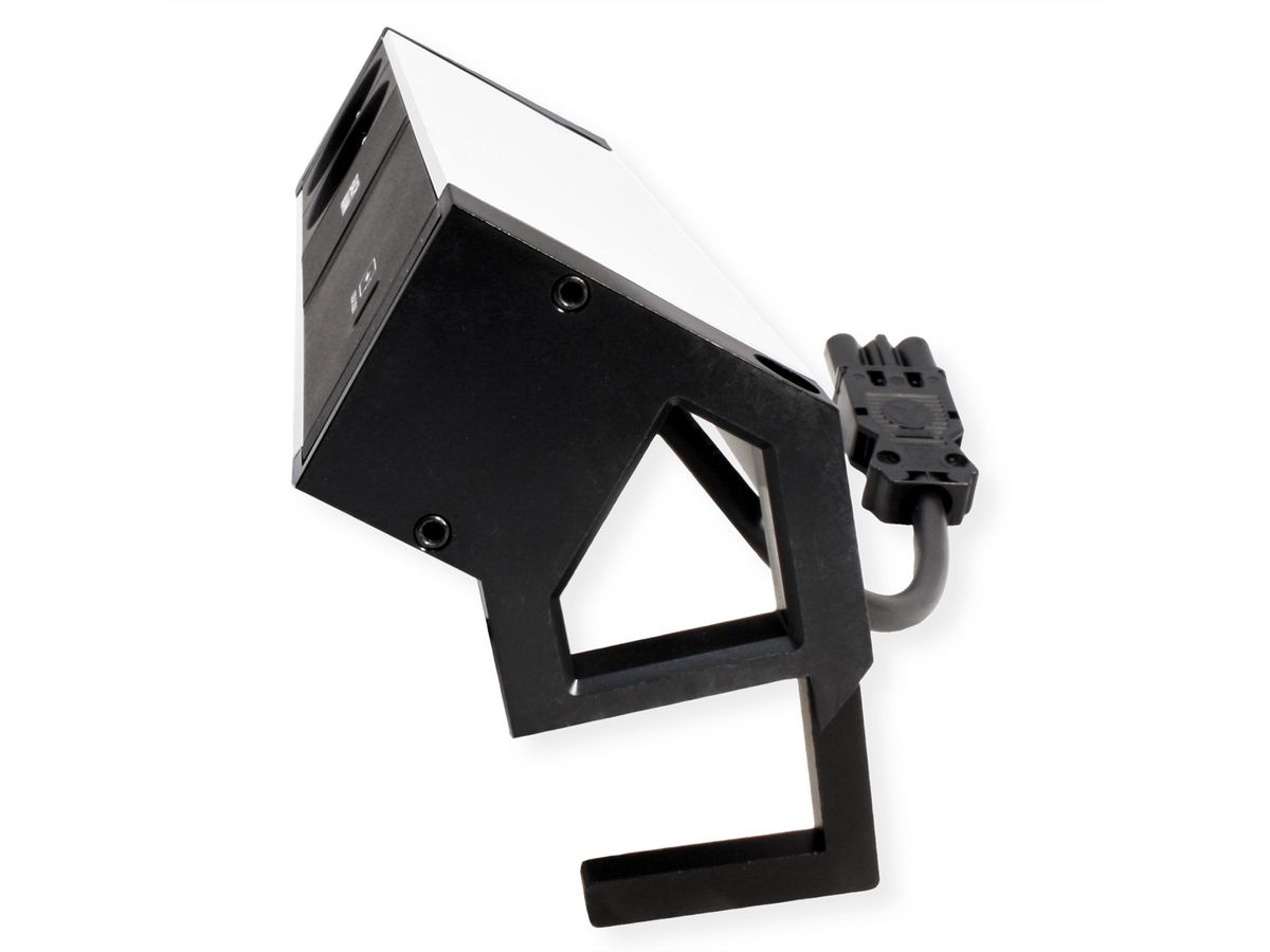 BACHMANN DESK2 ALU BLACK 2xUTE 1xUSBC 60W 0,2m GST18