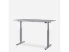 WRK21 Schreibtisch Smart 120 x 80 cm, Höhenverstellbar, Grau Uni / Grau